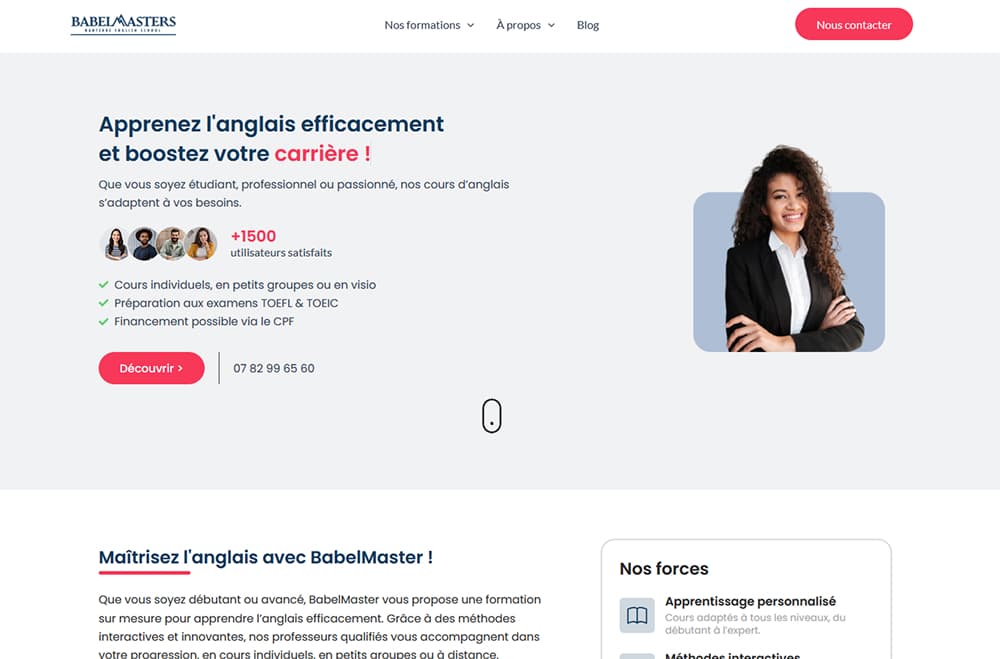 Site d'anglais Babel Master